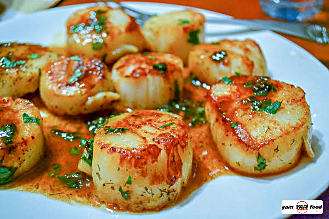 Amazing seared Scallops with Brown Butter and Lemon Pan Sauce yam YAM