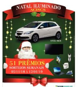 Promoção ACISCS Natal 2018 Iluminado São Caetano do Sul - Prêmios