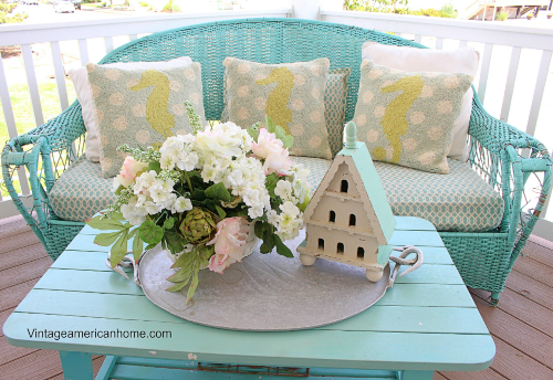 Coastal Vintage Porch Decor Idea