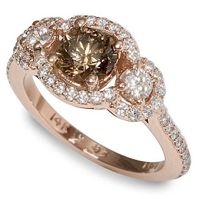 Chocolate Diamond Engagement Ring 
