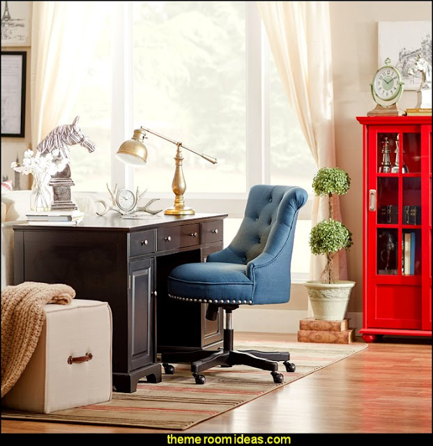 office furniture - office decorating - study desk - den furniture - office chairs - home office design - Organizing your Home Office - Bookshelves