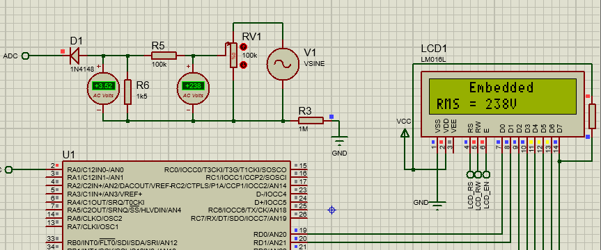 AC Voltage Measurement Using PIC - Embedded Laboratory