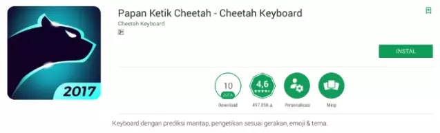 Aplikasi Cheeatah keyboard Cheeatah keyboard