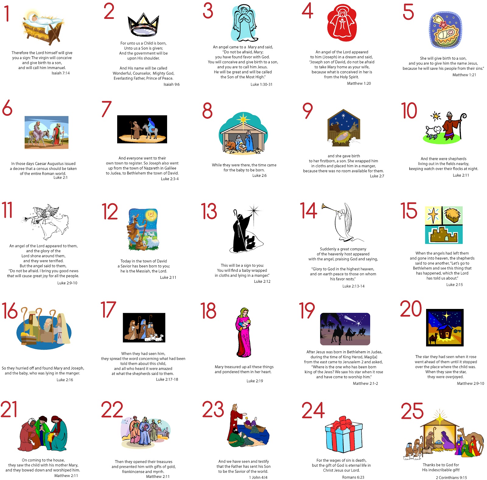 Advent Cards: Free Printable
