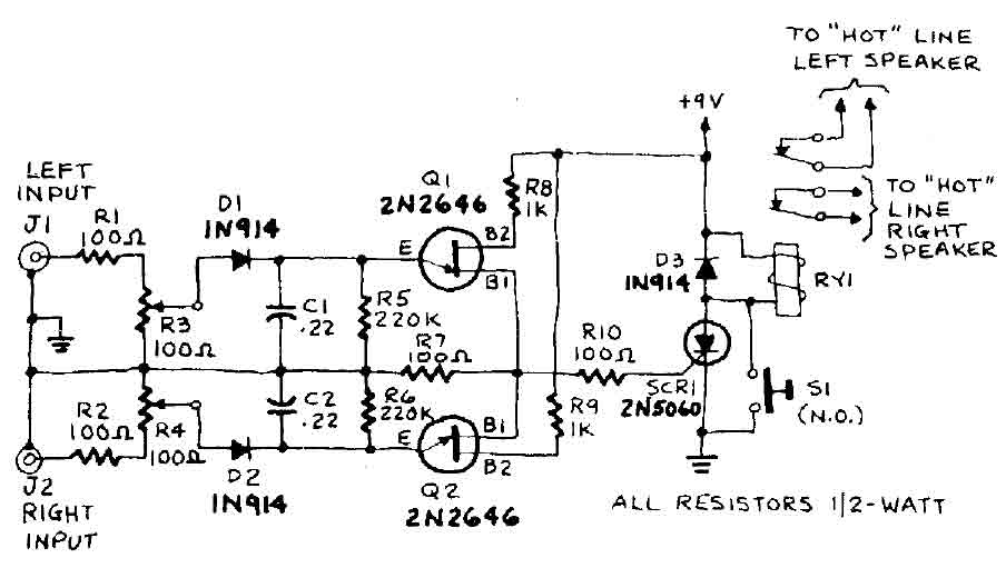 Overload Speaker Protection Circuit Diagram