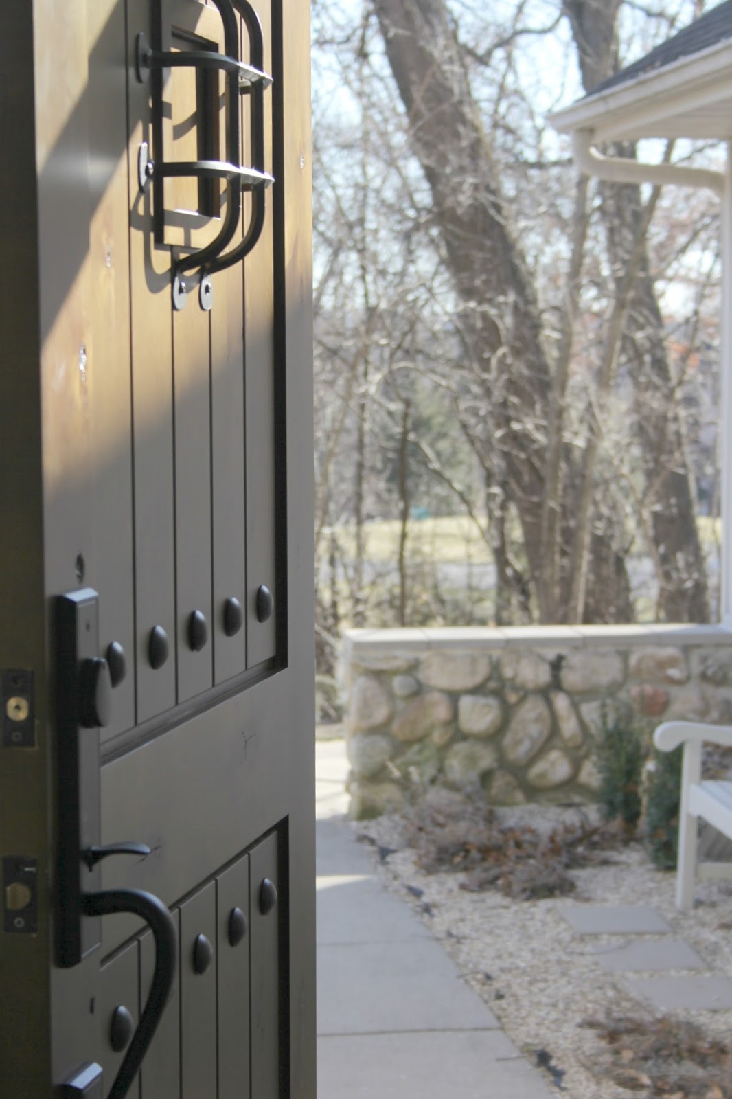 My rustic alder front door - Hello Lovely Studio. Rustic Old World Style Wood Doors [Design Inspiration] with photos of doors old and new to inspire your design ideas.