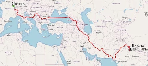 India To Switzerland Map Spirit-Wrestlers Blog: Peace Trek From India To Switzerland