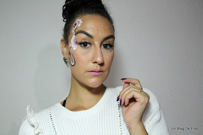 maquillage de fleurs