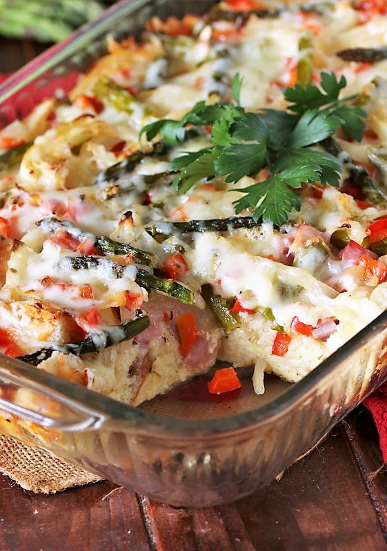 Overnight Asparagus Breakfast Casserole with Ham The Kitchen is My