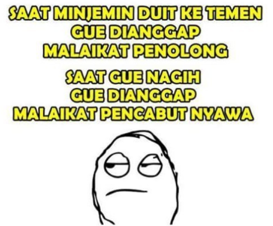 Meme Hutang Lucu - Cara Melunasi Hutang