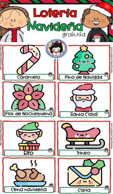 juego-loteria-navideña-bingo-navidad-imprimir