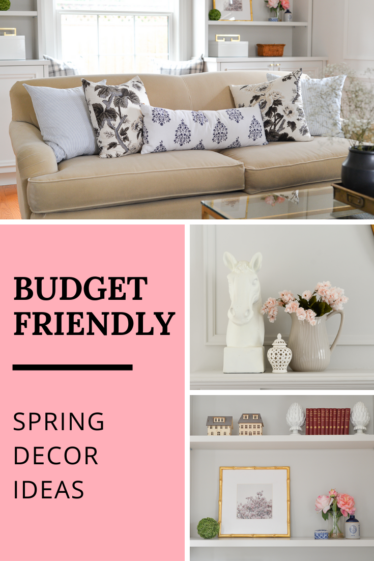 budget spring decor, affordable spring decor, budget decorating ideas