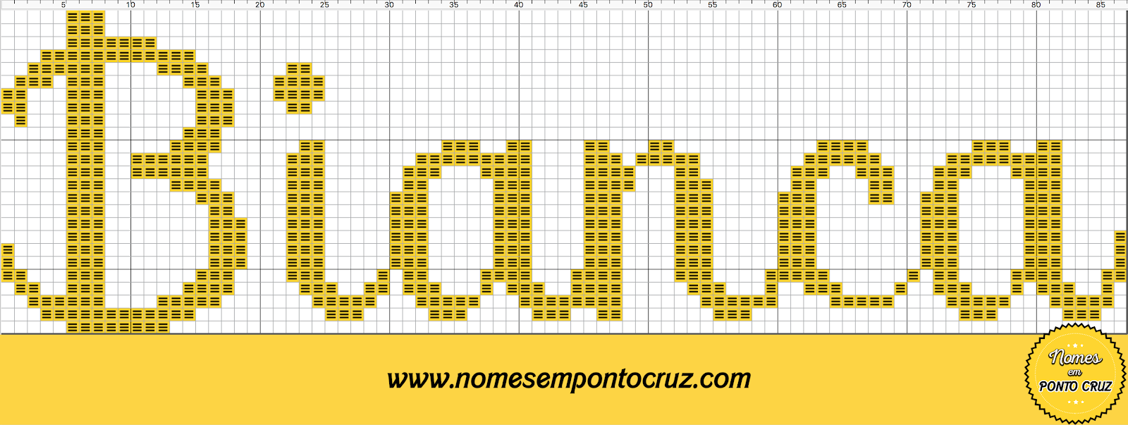 Bianca Em Ponto Cruz Nomes em Ponto Cruz: Nome Bianca em Ponto Cruz - Fonte 01