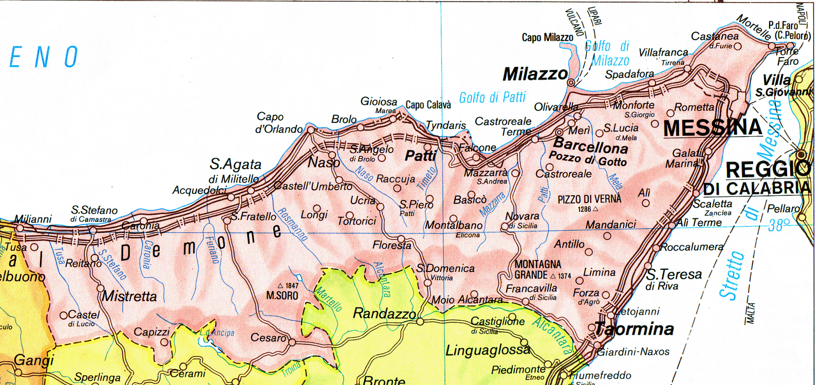 google maps europe Mappa della Provincia di Messina Regione google maps europe Mappa della Provincia di Messina Regione