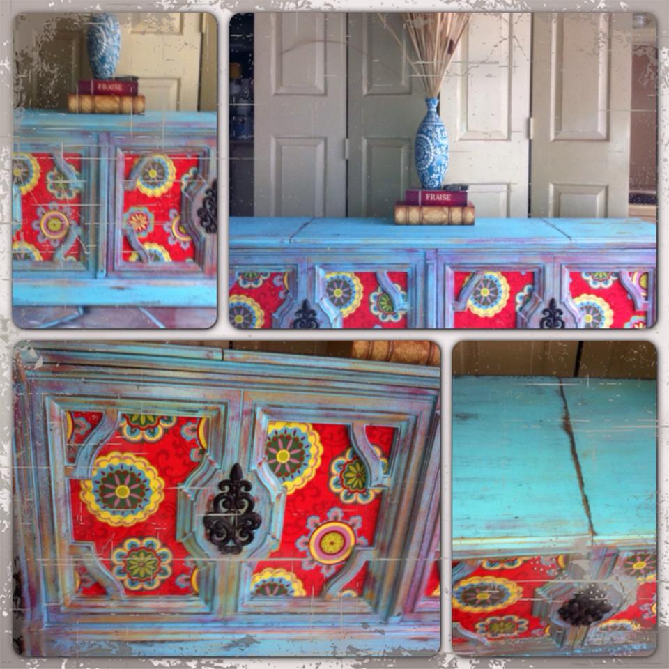 Furniture by MK Designs: Vintage stereo cabinet refinished from 1970's