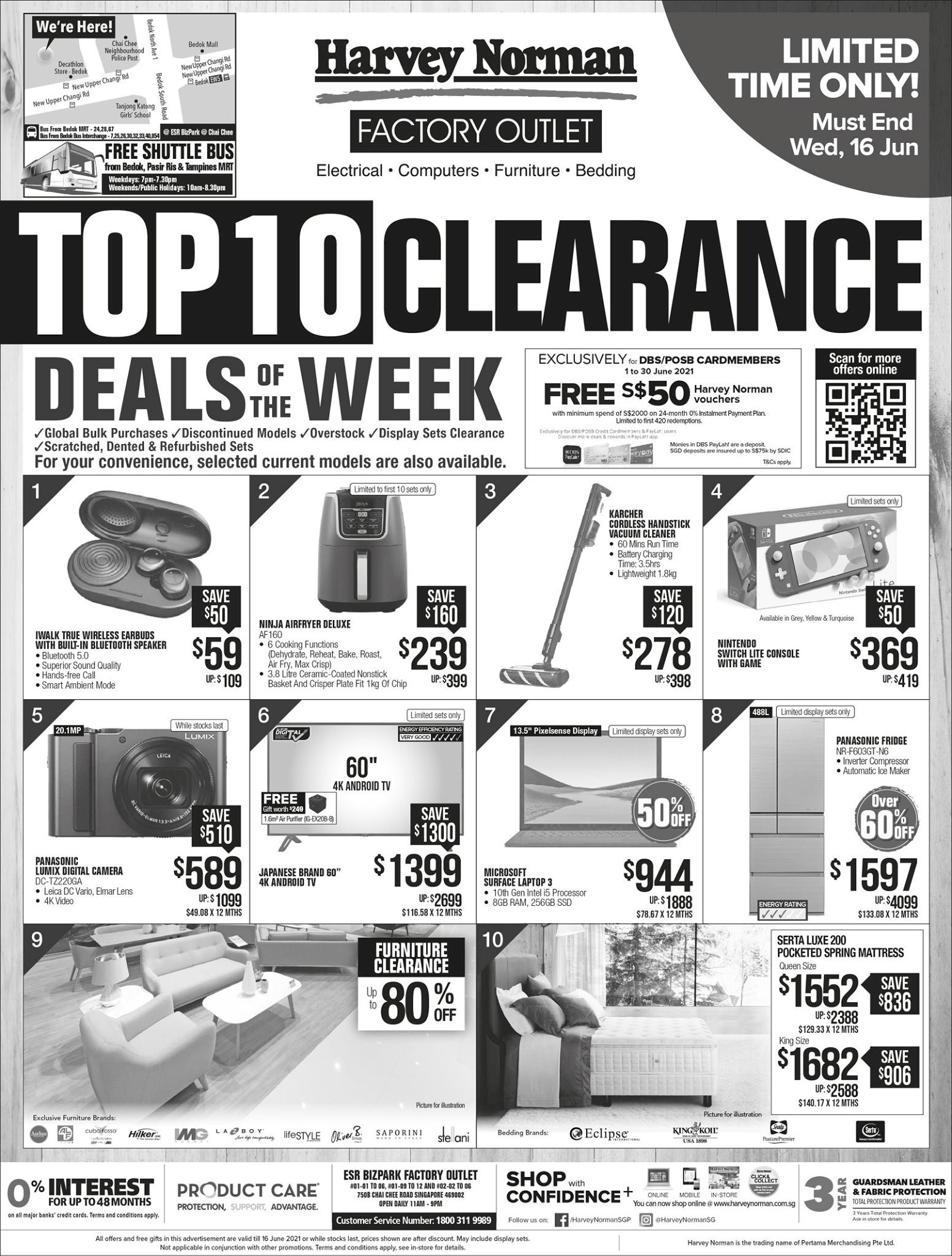Harvey Norman Store & Factory Outlet MidYear Mega Clearance Sale From