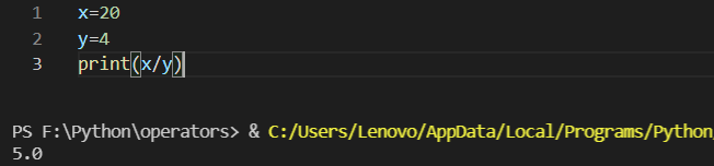 python division operator - InstanceOfJava