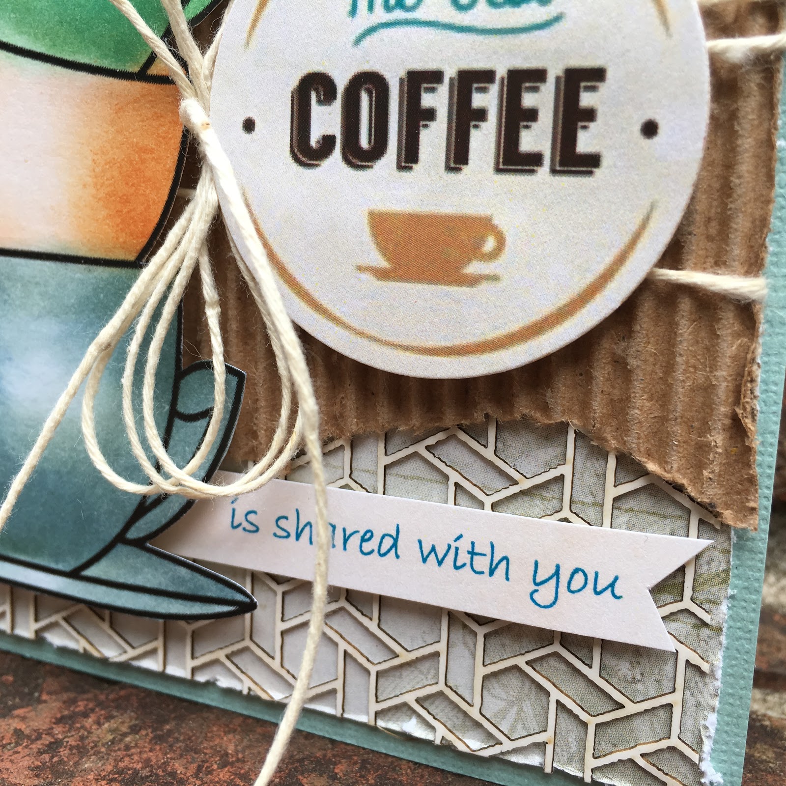 SewPaperPaint Free Printable Stacked Coffee Mugs Card