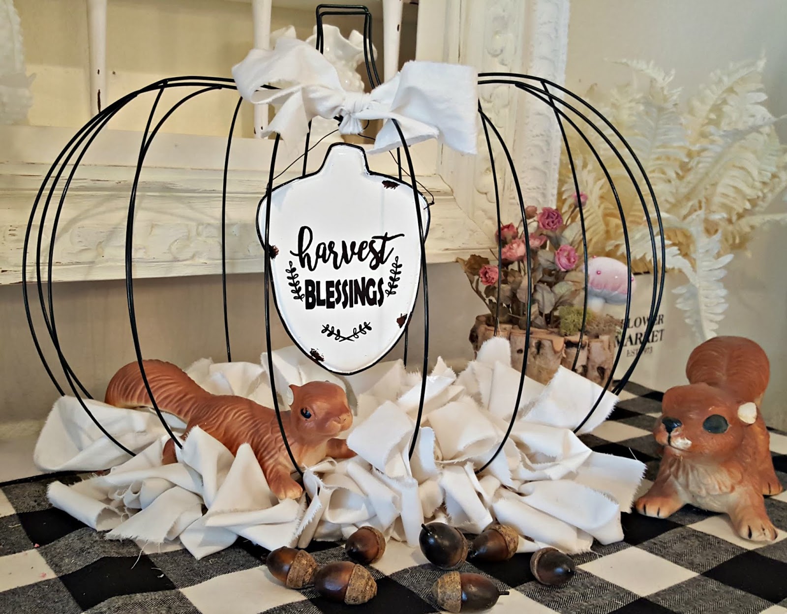 Penny's Vintage Home Dollar Tree Wire Pumpkin