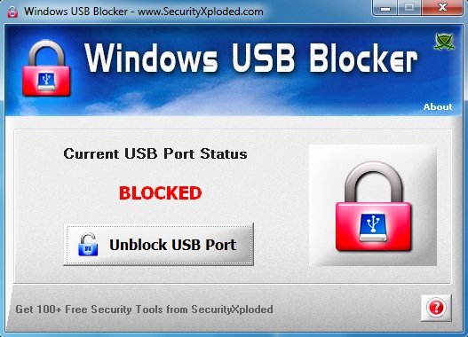 bloquear y desbloquear su puerto USB