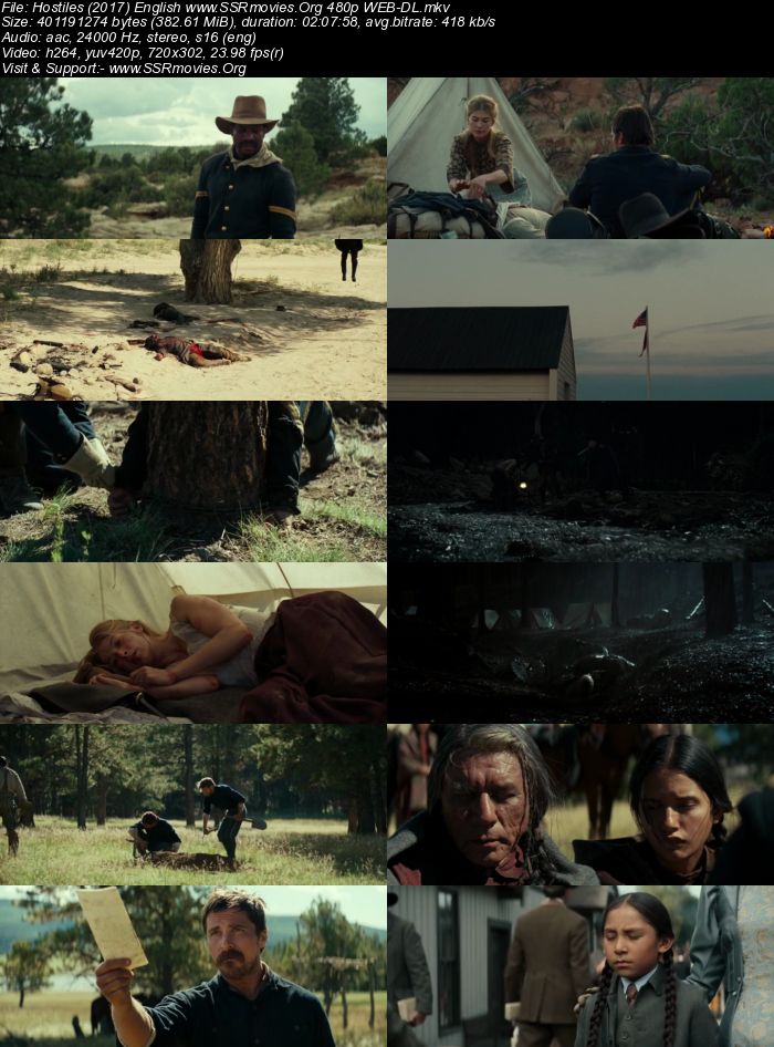 Hostiles (2017) English 480p WEB-DL 300MB