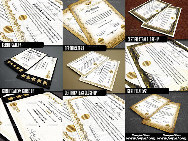 Certificates of Appreciation Group psd 