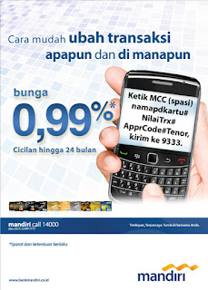 Cara Ubah Transaksi Jadi cicilan Kartu Kredit Mandiri 2019 - Info Bunga terbaru Minta cicilan kartu kredit mandiri via sms