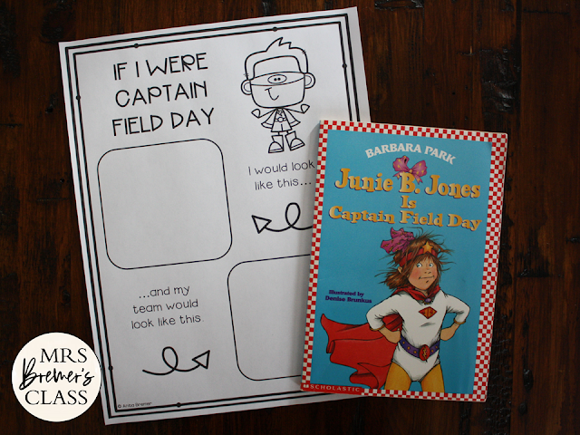 Junie B Jones is Captain Field Day book study unit with Common Core literacy companion activities for 1st and 2nd grade