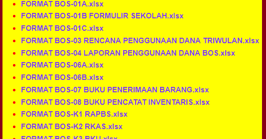 Format Laporan Bos 2018 Terbaru Info Pendidikan Terbaru