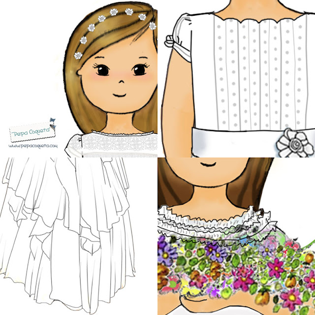 dibujos personalizados comunión