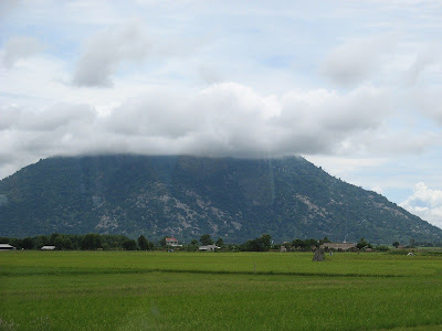 Bà Đen moutain from the field