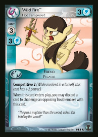 My Little Pony Wild Fire, Hot Tempered Defenders of Equestria CCG Card