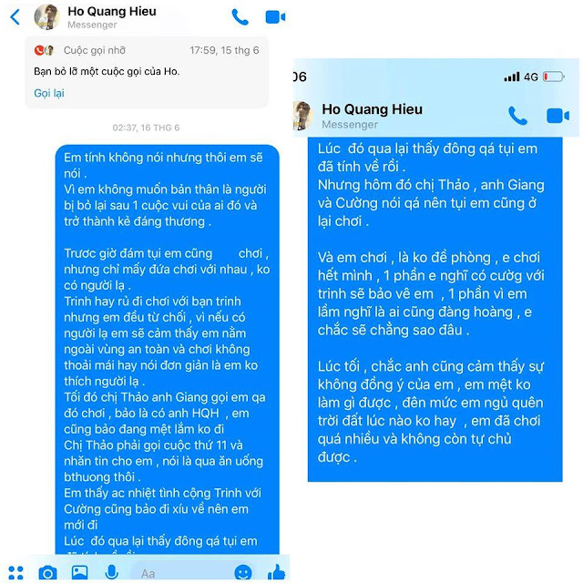 Girl xinh đăng đàn "bóc phốt" ca sĩ Hồ Quang Hiếu cố tình gài bẫy "bóc tem" khiến mình mất đời con gái
