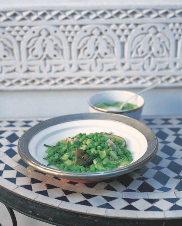 green couscous with a spring broth Moroccan recipe 