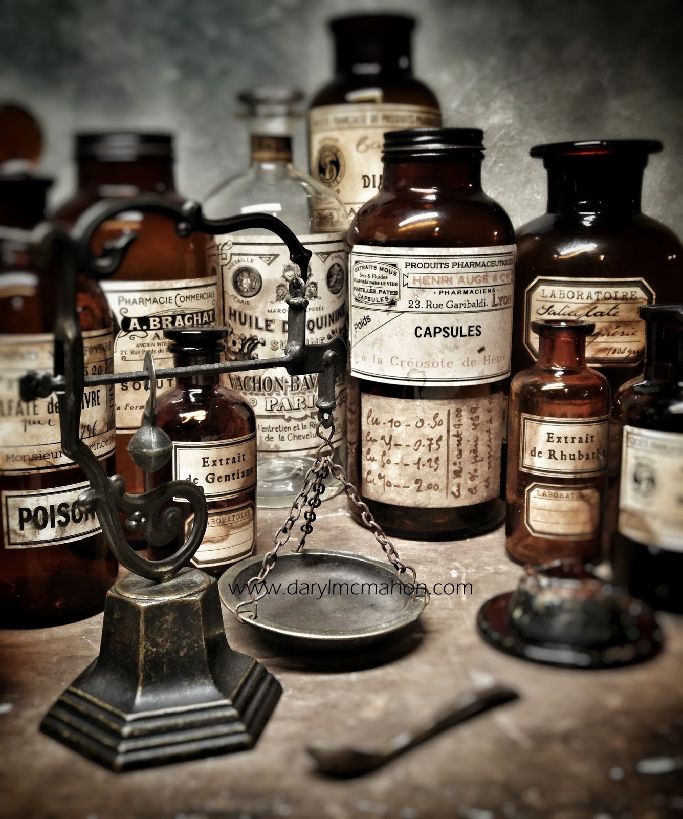 Daryl McMahon Apothecary bottles