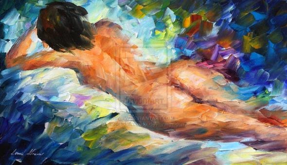 Leonid Afremov deviantart pinturas impressionistas mulheres sensuais