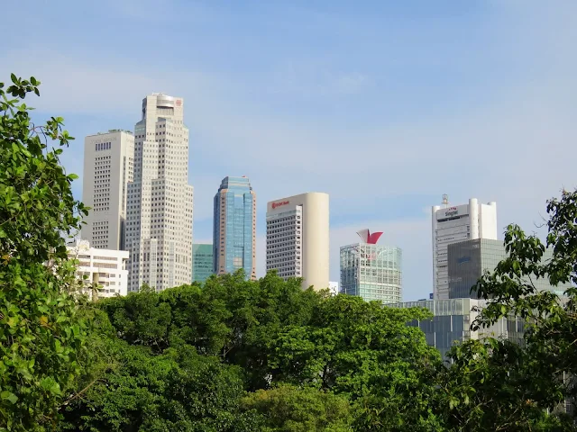 Singapore skyline views from Fort Canning Park
