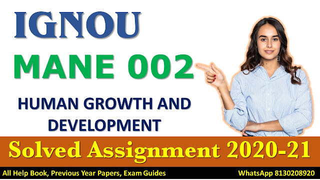 MANE 002 Solved Assignment 2020-21, IGNOU Solved Assignment, 2020-21, MANE 002, IGNOU Assignment