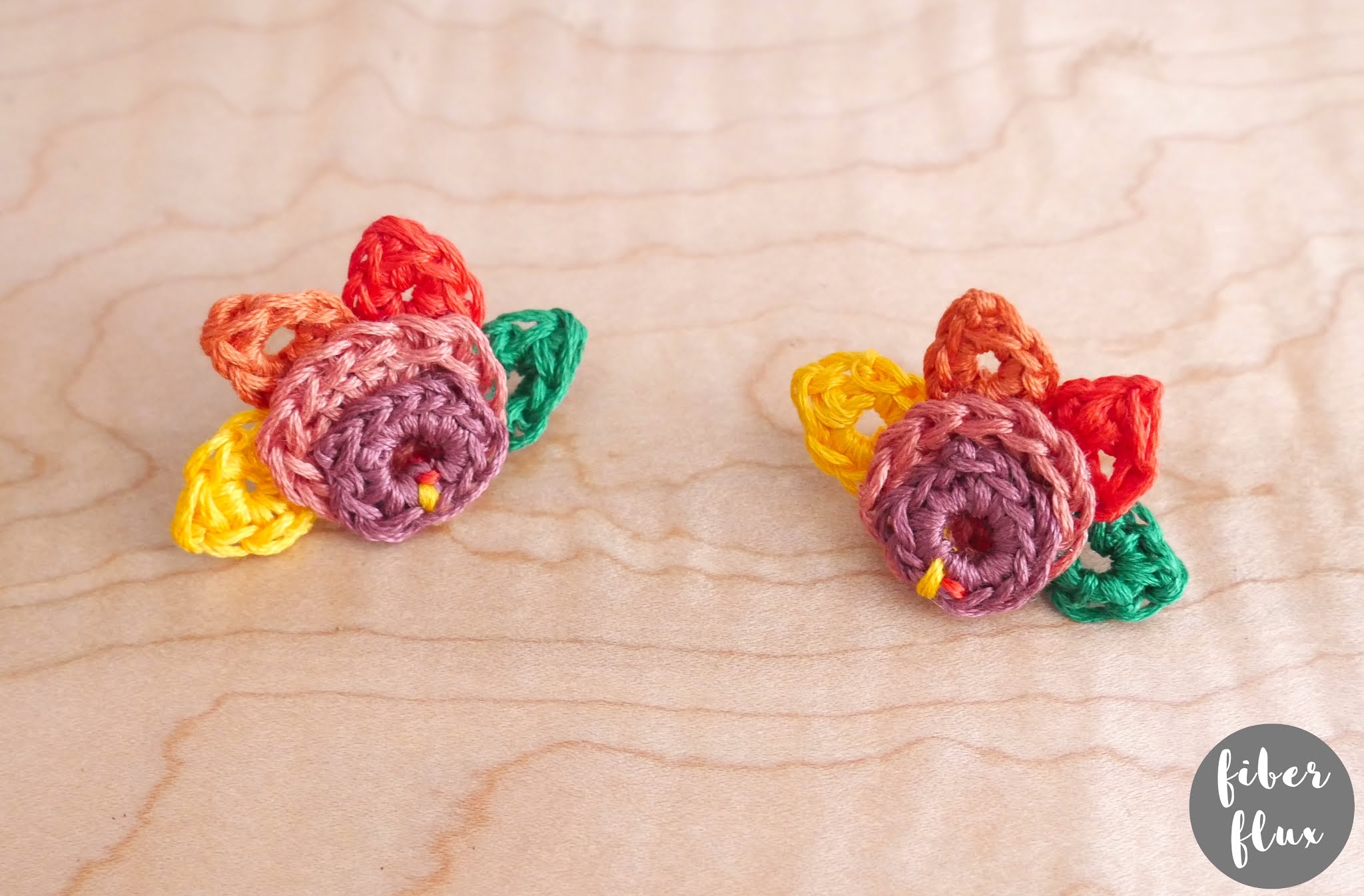 Fiber Flux Totally Turkey Earrings, Free Crochet Pattern + Video