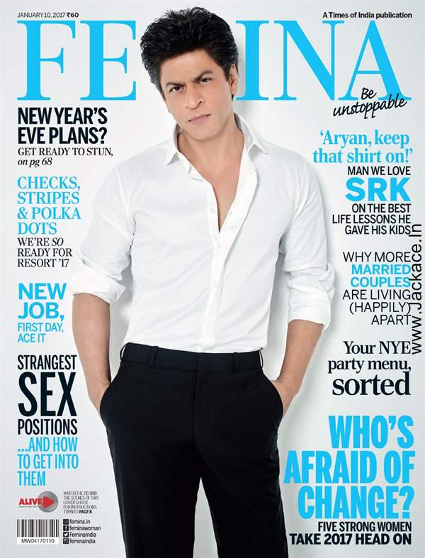 Dashing! Shah Rukh Khan On The Cover Of Femina