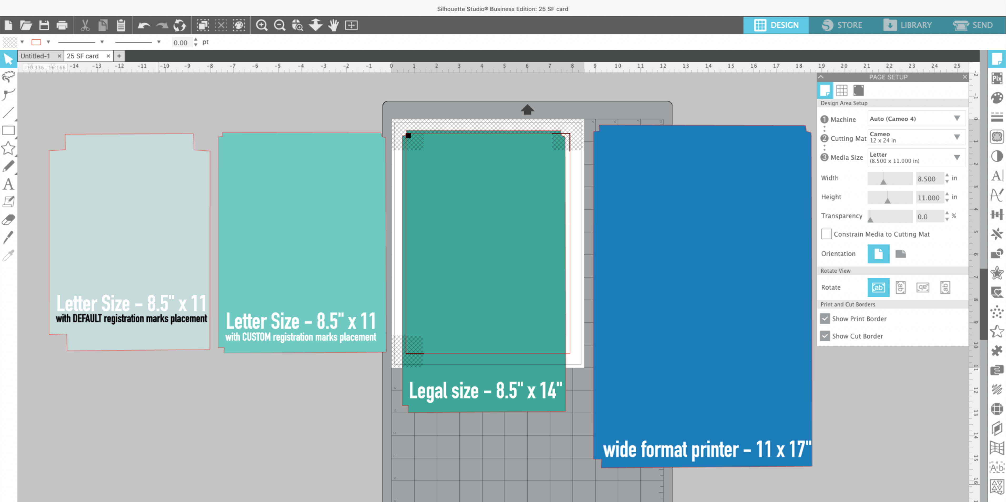 Silhouette CAMEO 4 Print and Cut Max Size Silhouette School