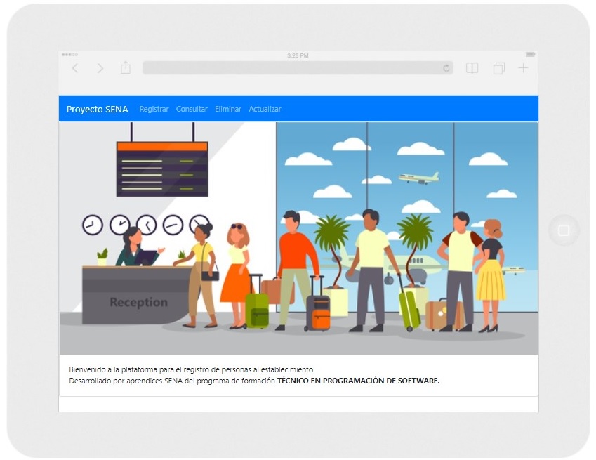 Menún principal del proyecto php