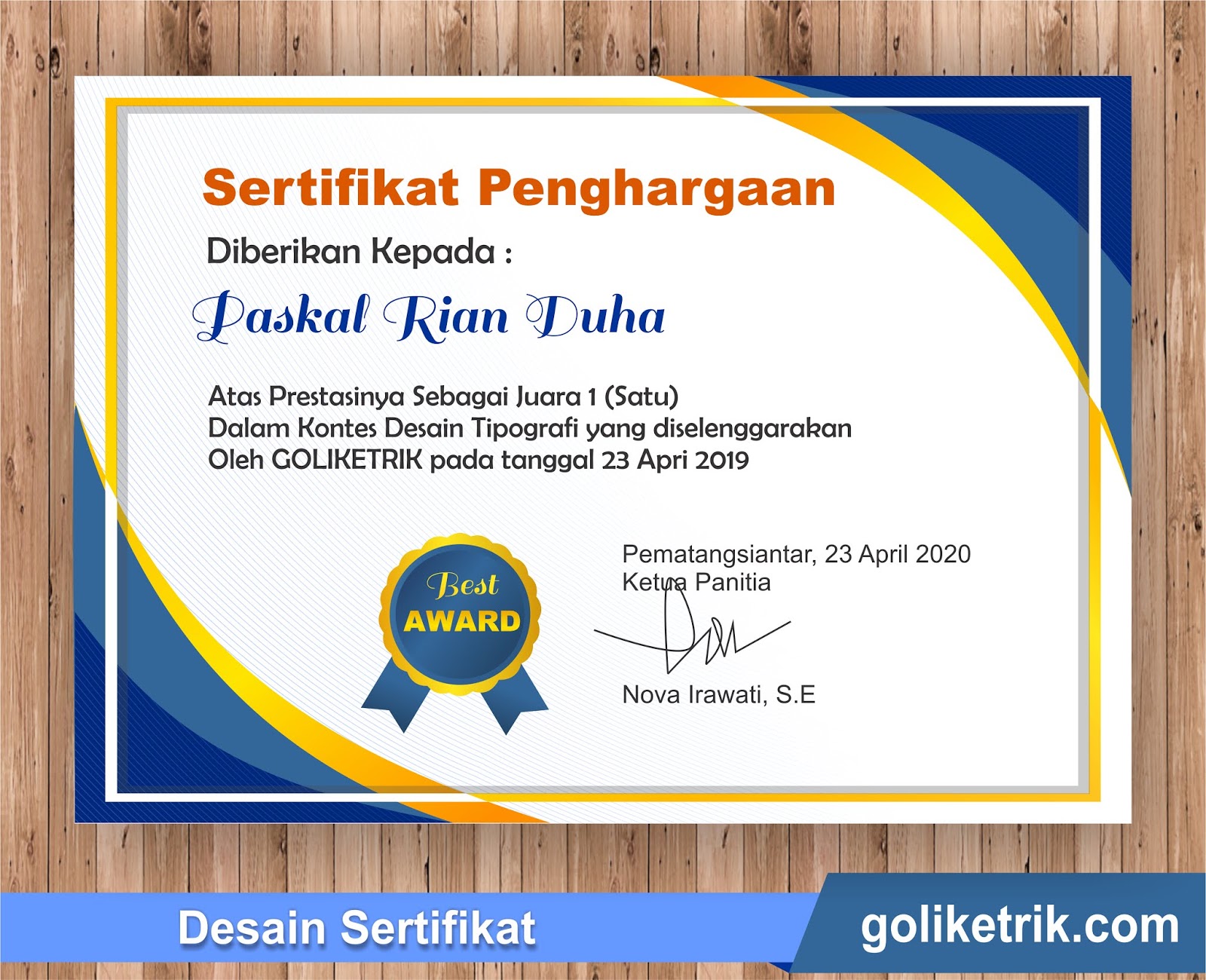 desain sertifikat cdr gratis desain sertifikat cdr gratis