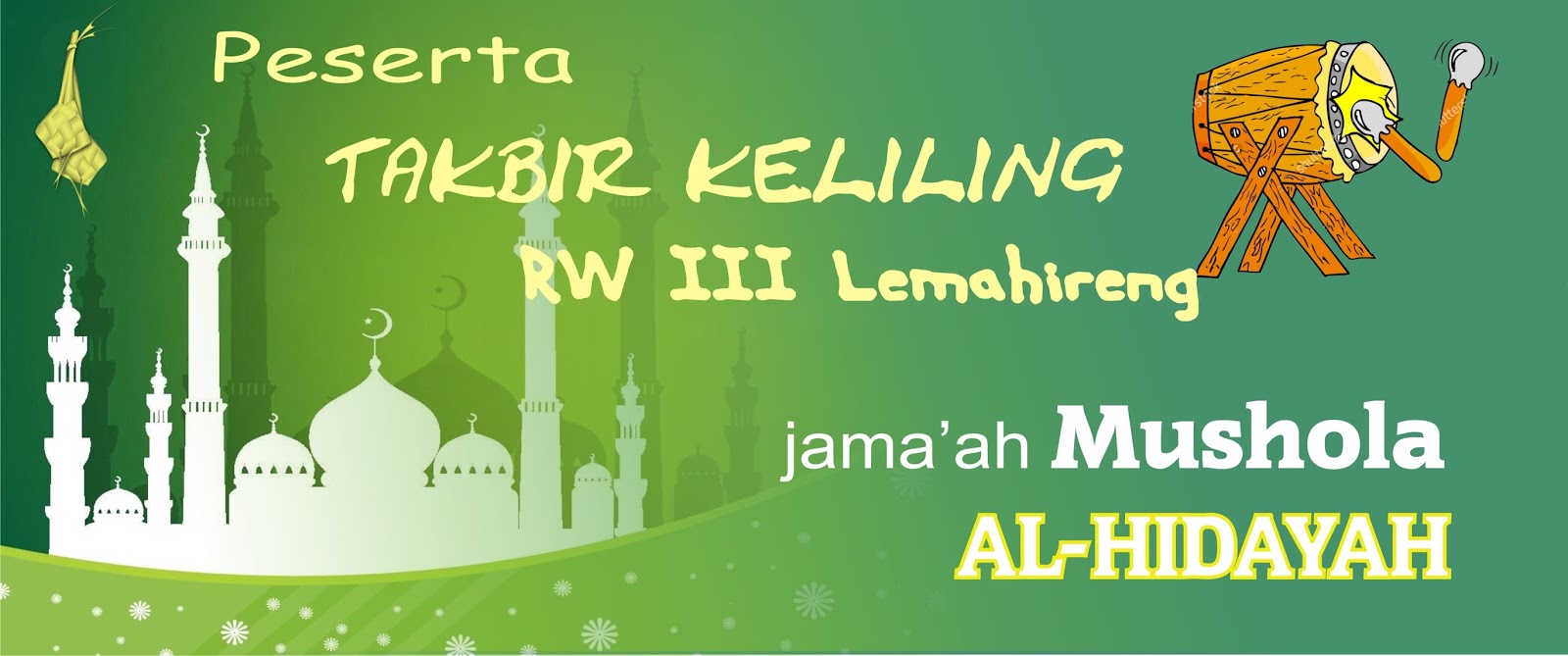Contoh Mmt Takbir Keliling desain banner kekinian