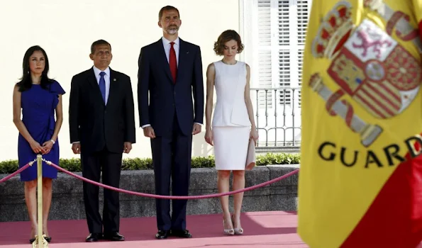  Queen Letizia and King Felipe with Peruvian President Ollanta Humala Tasso and his wife Nadine Heredia Alarcon