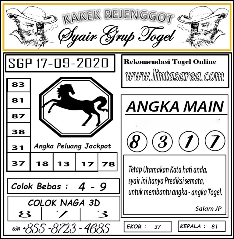 Syair Singapura Hari Ini Kamis 17092020 Prediksi Syair