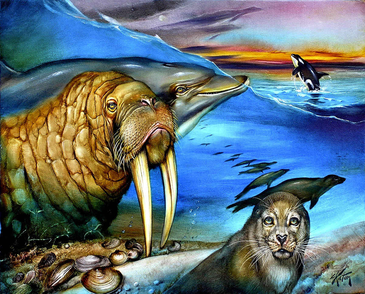 Martin Katon Art Studio: Marty Katon Famous Marine Mammals Painting
