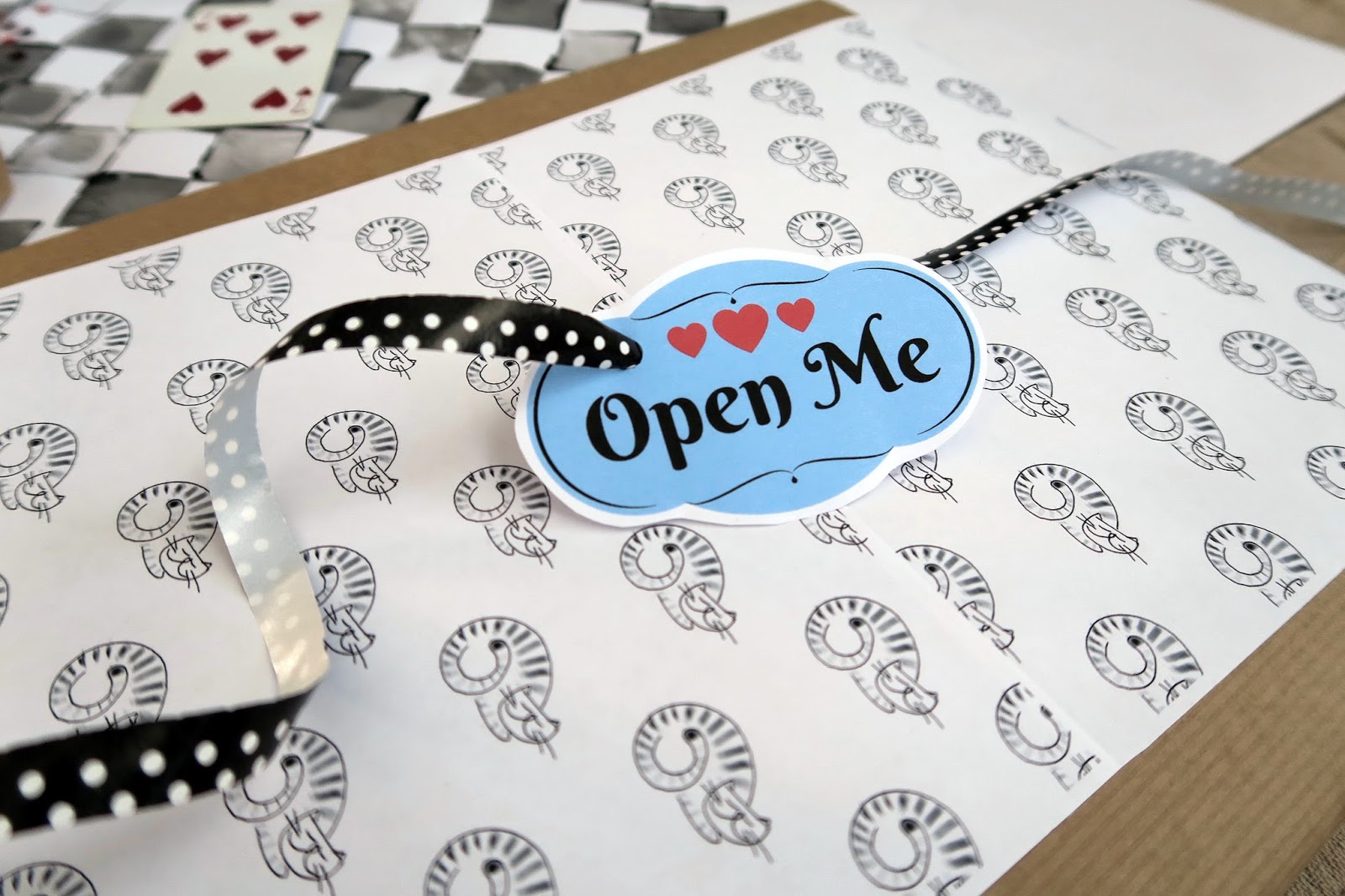Alice in Wonderland Pattern Wrapping Paper by patterPattern