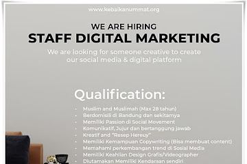 Lowongan Kerja Staff Digital Marketing Kebaikan Ummat Bandung