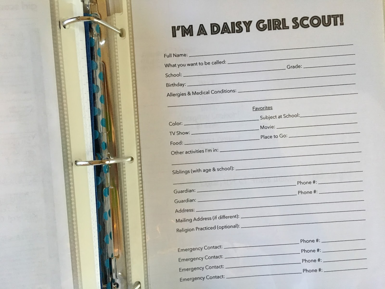Ms Curly Texan Girl Scouts Leader Binder